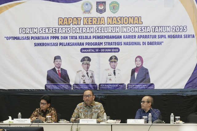 Rapat Kerja Nasional Forum Nasional Sekretaris Daerah Seluruh Indonesia Tahun 2025.  Foto: Dok. Kemensos