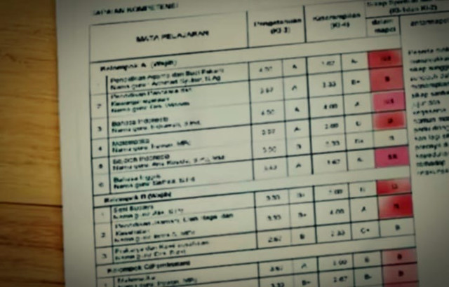 Ilustrasi Raport merah (dok foto @pitutsaputra)