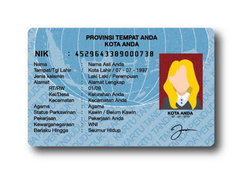 Ilustrasi KTP. Sumber: Pngtree.