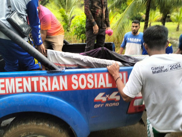Bantuan dari Kemensos untuk korban banjir bandang di Kabupaten Pohuwato. dok Kemensos.