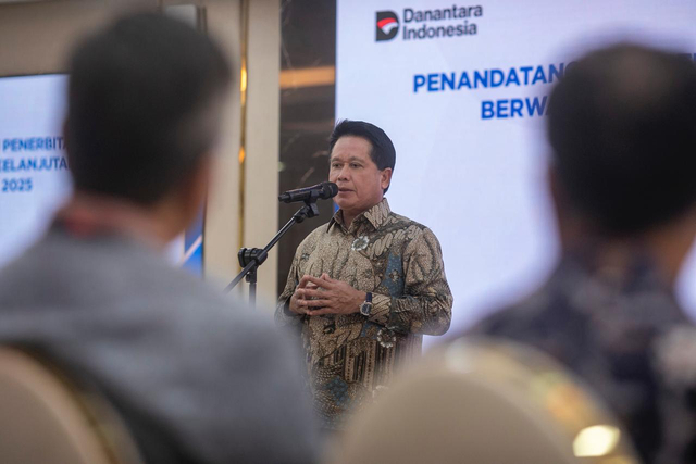 Direktur Utama BRI Hery Gunardi pada acara penandatanganan Perjanjian Penerbitan Obligasi Berwawasan Sosial Berkelanjutan BRI Tahap 1 Tahun 2025 dilakukan di Kantor Pusat BRI Jakarta. Foto: Dok. BRI