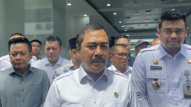 Menteri Imipas Agus Andrianto di Universitas Sumatera Utara pada Selasa (24/6/2025). Foto: Tri Vosa/kumparan