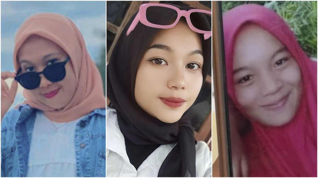 Kolase 3 korban pembunuhan di Sumbar: Septia Adinda, Siska Oktavia Rusdi (Cika), Adek Agustina. Dok Ist.