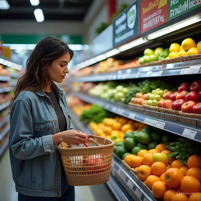 iilustrasi orang yang sedang berbelanja (gambar AI original)