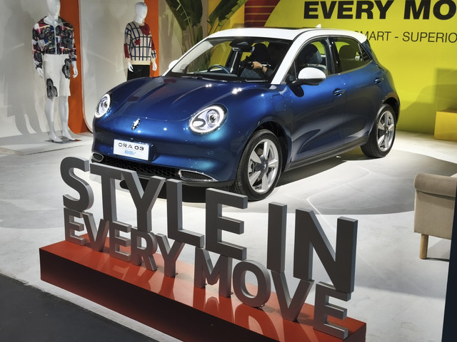 Mobil listrik Ora 03 BEV resmi meluncur di Indonesia. Foto: Sena Pratama/kumparan
