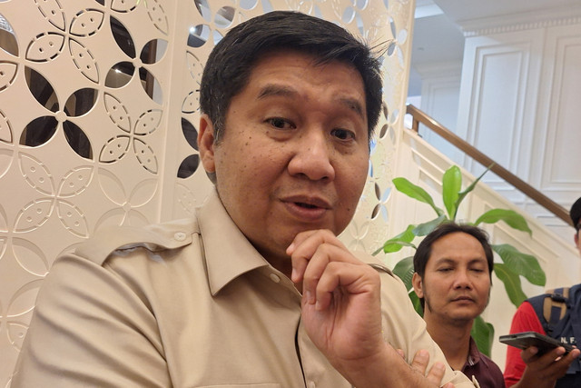  Menteri Perumahan dan Kawasan Permukiman (PKP) Maruarar Sirait dalam penandatanganan MoU Kementerian PKP dan Bank Mandiri di Mandiri Club, Jakarta Selatan pada Kamis (26/6/2025). Foto: Argya Maheswara/kumparan