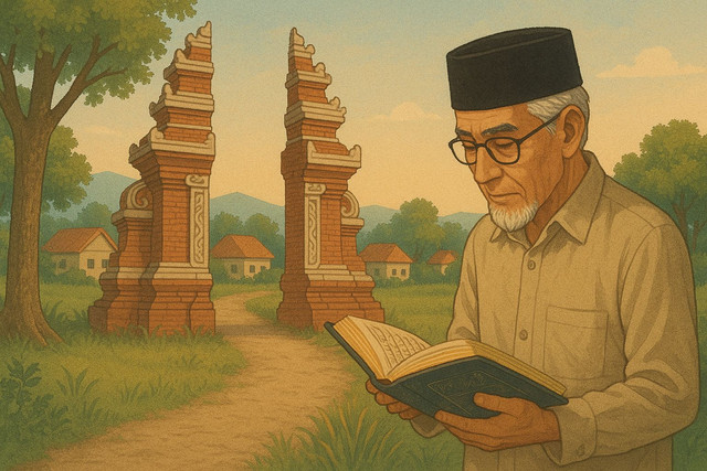 Ilustrasi: Ketika Norma Sosial Madura Lahir dari Teks Agama. Sumber: ChatGPT