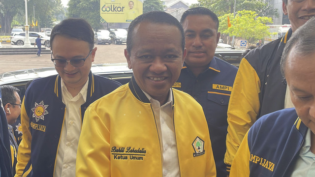 Ketua Umum DPP Partai Golkar, Bahlil Lahadalia, di acara perayaan ulang tahun ke-47 Angkatan Muda Pembaharuan Indonesia (AMPI), di Kantor DPP Golkar, Jakarta, Sabtu (28/6/2025). Foto: Fadhil Pramudya/kumparan