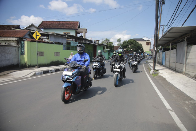 Yamaha Aerox saat touring singkat di Lombok. Foto: Yamaha