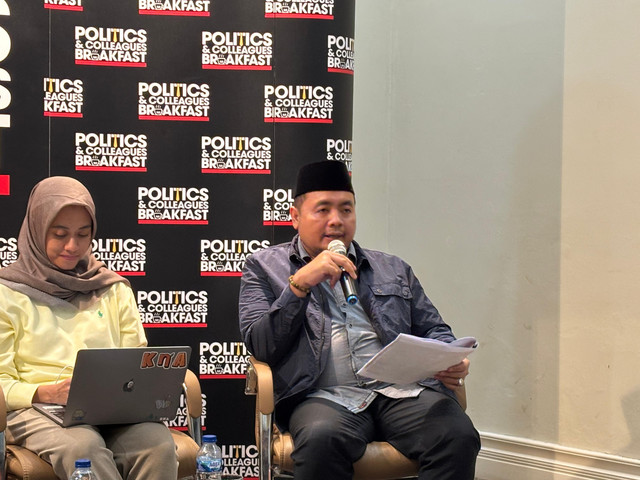 Ketua KPU RI, Mochammad Afifuddin, di Kesekretariatan PCB, Jakarta Selatan pada Sabtu (28/6). Foto: Abid Raihan/kumparan