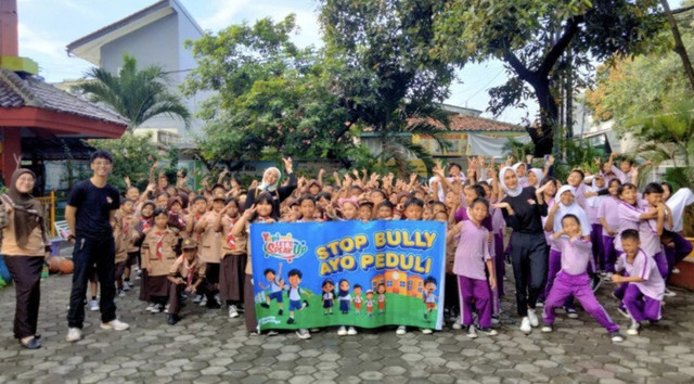 Kolaborasi sekolah dengan sektor swasta dalam upaya penanganan bullying (dok foto @pitutsaputra)