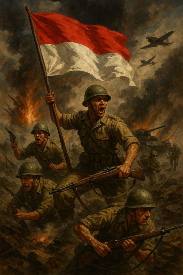 Ilustrasi dari Perang dan Ketegangan Geopolitik (Foto dibuat menggunakan AI)