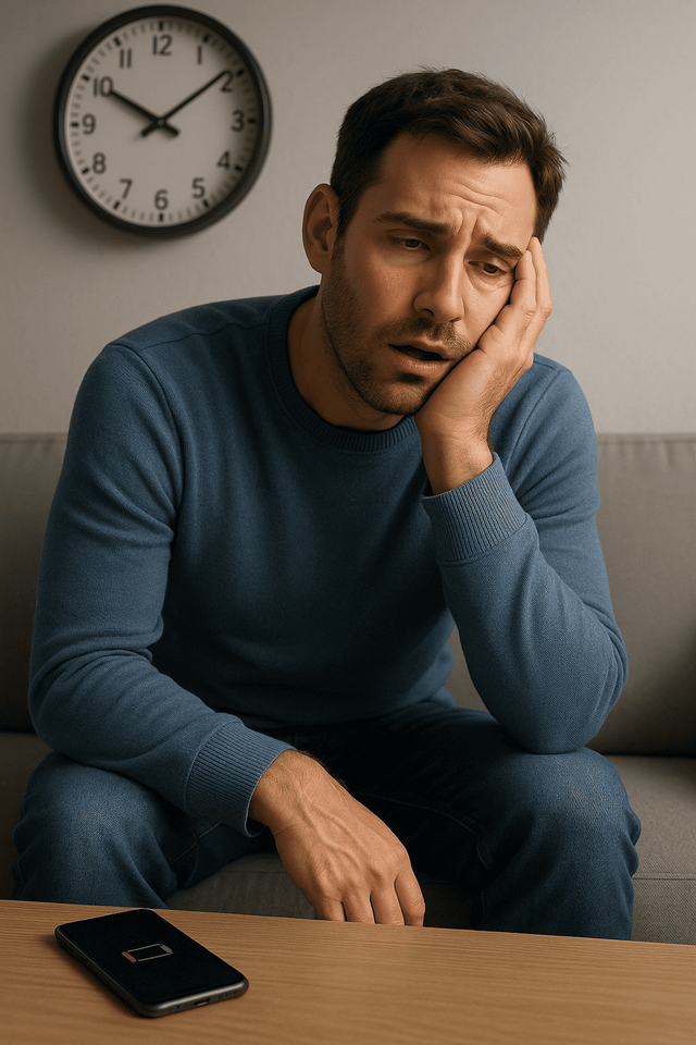 Ilustrasi Individu Merasa Sangat Kelelahan Efek dari Menunggu. Suber: Dibuat dengan AI