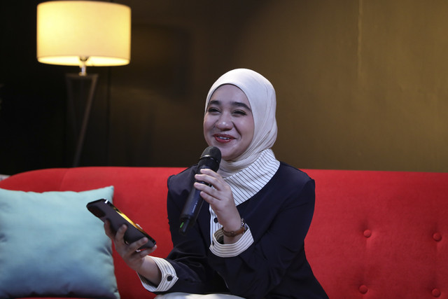 Penampilan Nabila Taqiyyah saat berkunjung ke kantor kumparan, Jakarta, Senin (30/6/2025). Foto: Dicky Adam Sidiq/kumparan