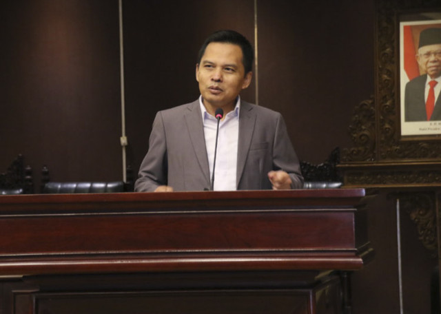 Brifing Sekretaris Jenderal MPR RI, Dr. Ma'ruf Cahyono, S.H., M.H. dalam rangka menghadapi pelaksanaan kegiatan Sidang Tahunan MPR RI dan Sidang Bersama DPR dan DPD RI, Peringatan Hari Konstitusi dan HUT KE-77 MPR RI. Foto: Dok. Sekjen MPR