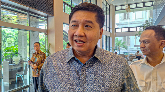 Menteri PKP Maruarar Sirait ditemui di Kantor Kemenko Perekonomian, Jakarta Pusat pada Kamis (3/7). Foto: Argya Maheswara/kumparan