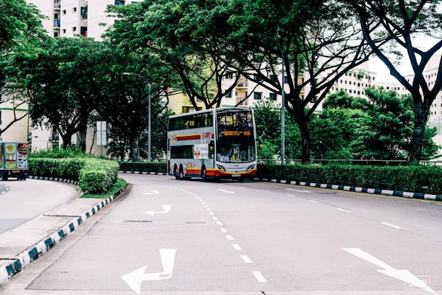 Cara naik bus di Singapura. Foto hanya ilustrasi bukan sebenarnya. Sumber foto: Pexels/ALAMEEN A-DAE