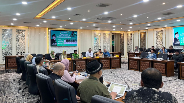 Diskusi proyeksi desain Pemilu paska Putusan MK di Kompleks Parlemen, Senayan, Jumat (4/7/2025). Foto: Haya Syahira/kumparan