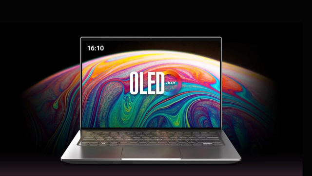 Ilustrasi laptop dengan layar OLED. Foto: Acer