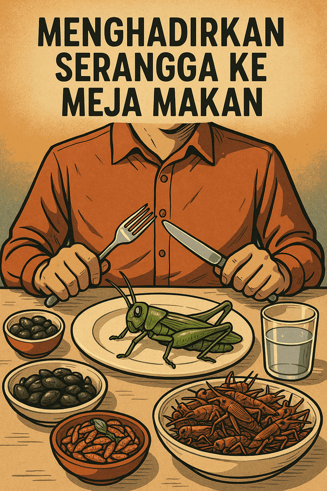 Ilustrasi ChatGPT, Menghadirkan Serangga di Meja Makan
