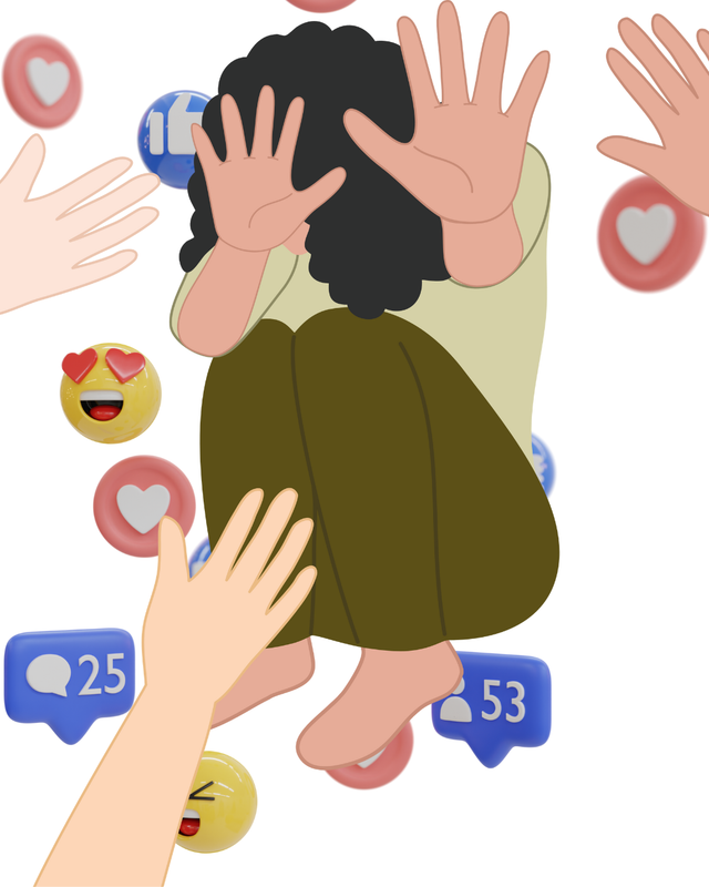 Ilustrasi Kekerasan Seksual di Ruang Digital. Kredit Foto: Akedwina Nababan/Kumparan