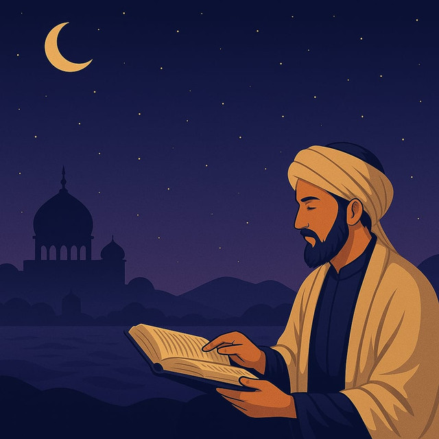 Ilustrasi gambar menceritakan pandangan Al-Gazel tentang bulan muharram. Foto oleh penulis (dokumen pribadi).