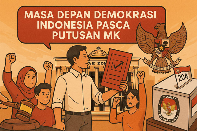 Ilustrasi Demokrasi Indonesia (Foto by: chatgpt.com)
