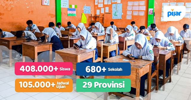 Terdapat total lebih dari 105 ribu sesi ujian yang berhasil terlaksana menggunakan CBT PIJAR, diikuti oleh lebih dari 408 ribu siswa dari 680 sekolah se-Indonesia. Foto: dok. Telkom