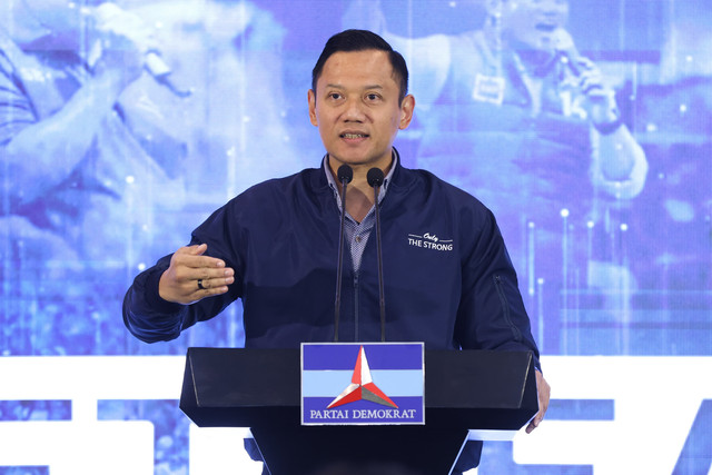 Ketum Partai Demokrat Agus Harimurti Yudhoyono (AHY) memberikan arahan saat Retreat Partai Demokrat, Rabu (9/7). Foto: Dok. Istimewa