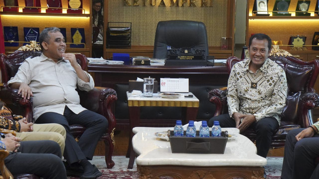 Ketua Umum Partai Gema Bangsa Ahmad Rofiq menemui Ketua MPR RI Ahmad Muzani. Foto: Dok. Istimewa