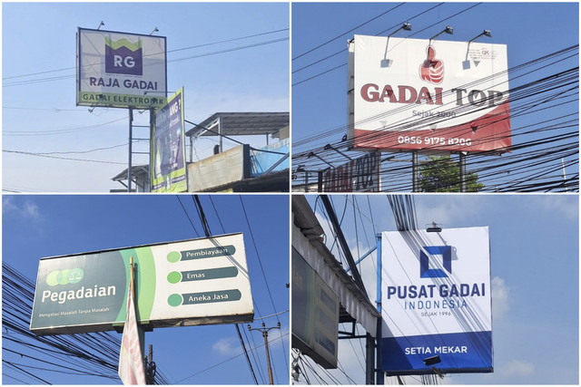 Kolase foto Perusahaan Gadai. Foto: Aurelia Lucretie/kumparan