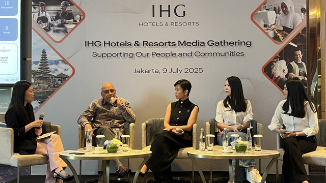 Director, Operations, Indonesia, IHG, Anil Pathak dalam acara IHG Hotels & Resorts Media Gathering Supporting Our People and Communities yang digelar di Jakarta pada Rabu (9/7/2025). Foto: Gitario Vista Inasis/kumparan