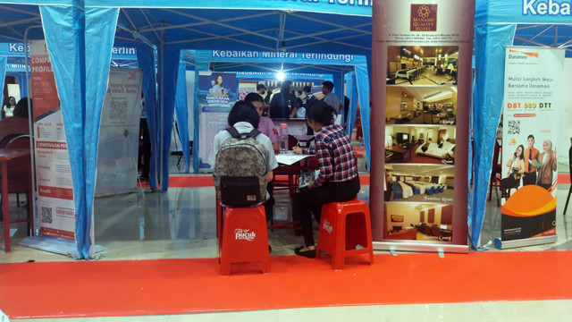 Suasana di event Job Fair yang diadakan oleh Pemerintah Kota Manado.