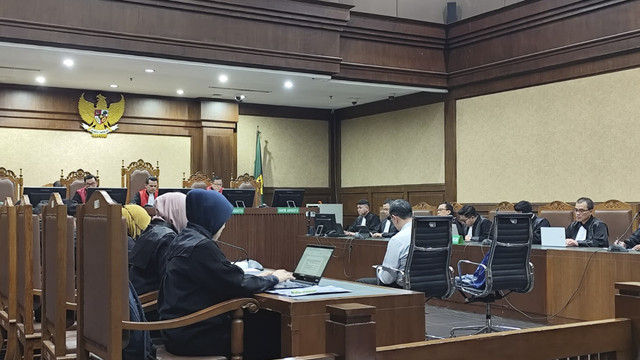 Sidang lanjutan mantan Mendag, Thomas Trikasih Lembong alias Tom Lembong, dalam kasus korupsi impor gula di Pengadilan Tipikor Jakarta, Jumat (11/7/2025). Foto: Jonathan Devin/kumparan