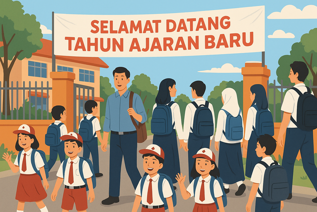 Tahun Ajaran Baru (Gambar ilustrasi dibuat dengan bantuan ChatGPT)