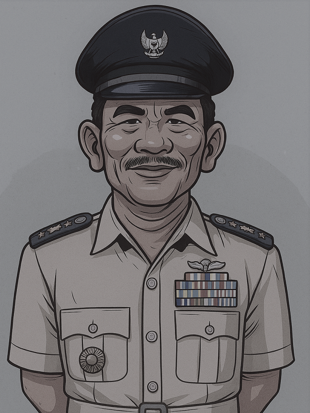 Ilustrasi Sosok H.AS. Hanandjoeddin Versi Karikatur (Sumber: Ilustrasi ChatGPT)