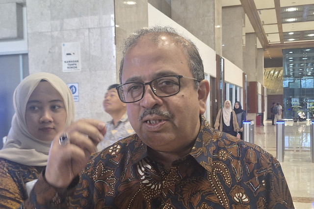 Direktur Utama PTPP Novel Arsyad usai RDP bersama Komisi VI DPR RI di Gedung DPR RI, Jakarta Pusat, Selasa (15/7/2025). Foto: Argya D. Maheswara/kumparan 