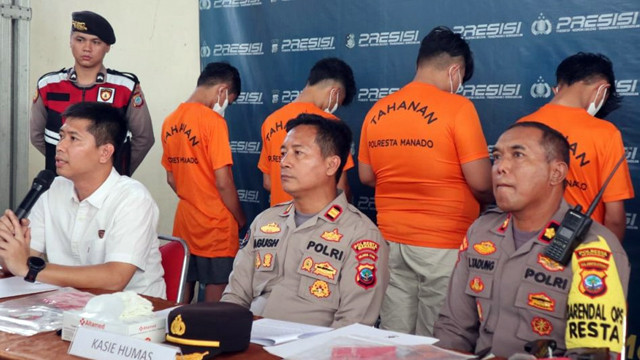 Rilis Polresta Manado terkait dengan penanganan kasus keributan yang terjadi di Kota Manado. (foto: istimewa)