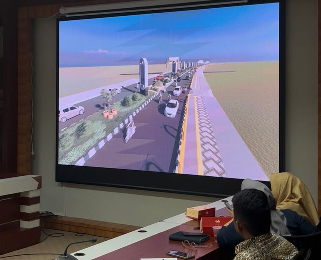 Tampilan joging track serta neon box nantinya yang akan di tata ulang oleh Pemkab Kubu Raya. Foto: Rabiansyah/Hi!Pontianak.