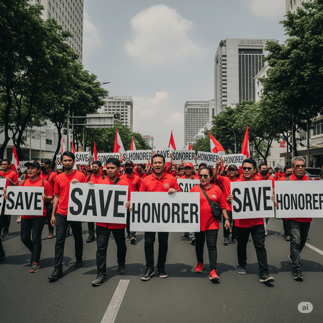 Aksi Massa Guru Honorer by ChatGPTAI