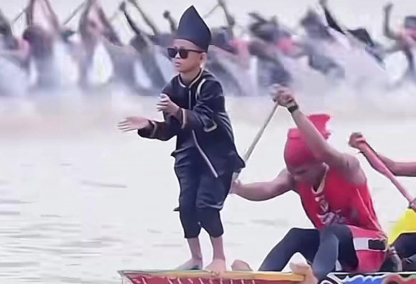 Rayyan Arkan Dhika, bocah penari Pacu Jalur asal Riau. Foto: Istimewa 