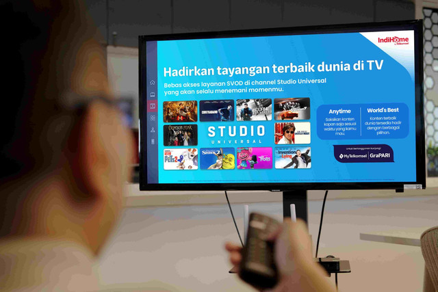 Studio Universal di IndiHome TV_1a-1b: Pelanggan IndiHome TV kini dapat menikmati ragam konten Studio Universal di channel 600 dan video-on-demand section IndiHome TV. Foto: Dok. Telkomsel 