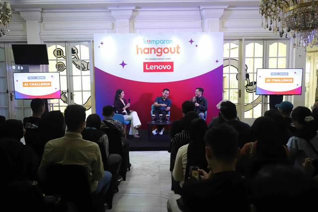 kumparan Hangout bersama Lenovo membawa tema From Zero to AI Hero: Becoming a First Jobber Superpower with Lenovo AI PC. Foto: Iqbal Firdaus/kumparan