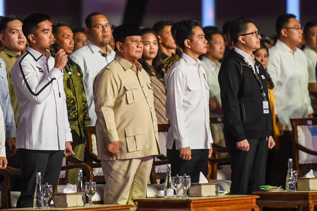 Presiden Prabowo Subianto menghadiri penutupan Kongres Partai Solidaritas Indonesia 2025  di Edutorium KH Ahmad Dahlan, Universitas Muhammadiyah Surakarta (UMS), Solo, Jawa Tengah, Minggu (20/7/2025).  Foto: Galih Pradipta/ANTARA FOTO