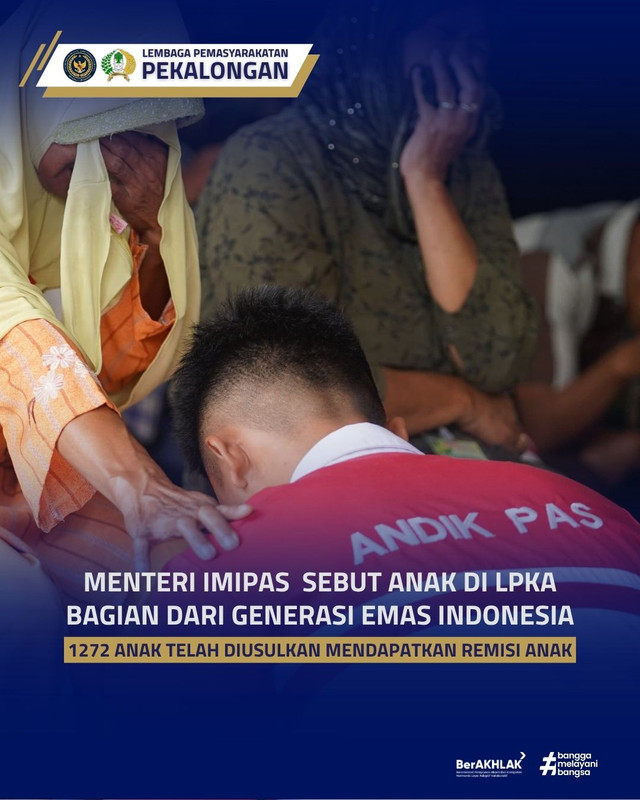 Menteri IMIPAS  Sebut Anak di LPKA bagian dari Generasi Emas Indonesia, 1272 Anak Telah Diusulkan Mendapatkan Remisi Anak