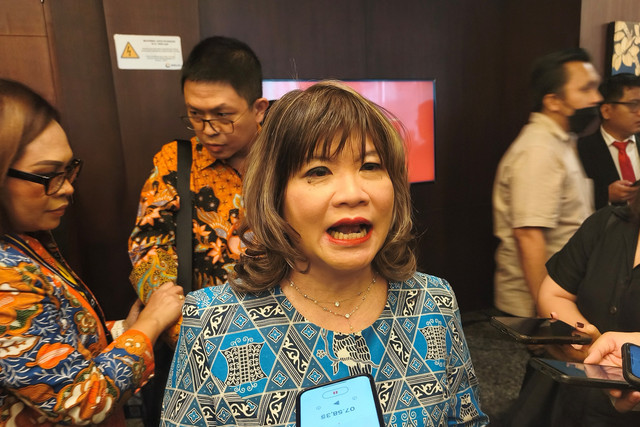 Ketua Apindo Shinta Kamdani saat ditemui di Kantor Pusat DJP, Jakarta, Selasa (22/7/2025). Foto: Najma Ramadhanya/kumparan
