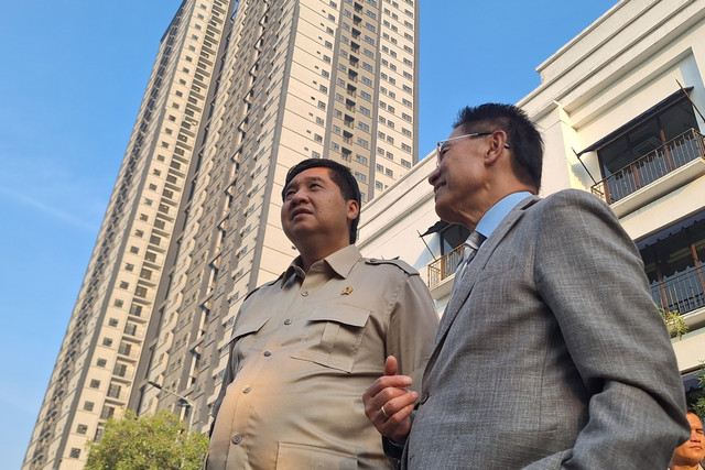 Menteri PKP Maruarar Sirait dan CEO Lippo Group James Riady di Meikarta, Cikarang, Kabupaten Bekasi, Jawa Barat pada Selasa (22/7/2025). Foto: Argya Maheswara/kumparan