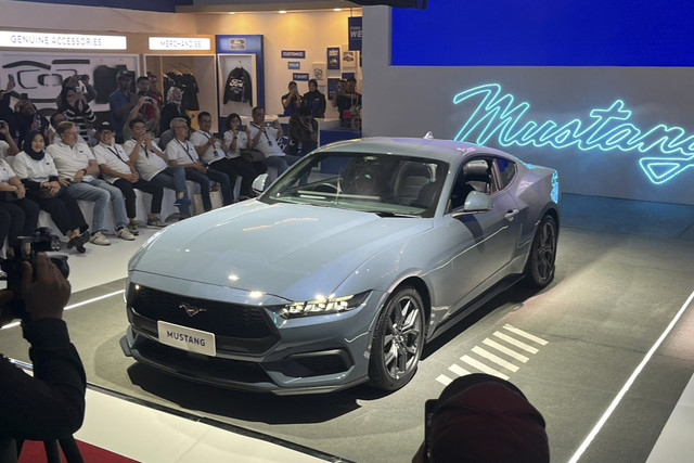 Peluncuran Ford Mustang EcoBoost 2.3L di GIIAS 2025. Foto: Syahrul Ghiffari/kumparan