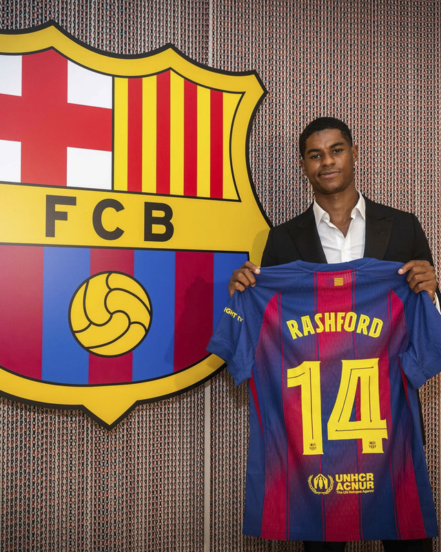 Pemain anyar Barcelona, Marcus Rashford. Foto: Instagram/ @fcbarcelona