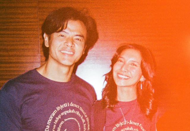 Dion Wiyoko dan Sheila Dara, Pemain Film Sore: Istri dari Masa Depan (dok: Dwitisya Rizky)
